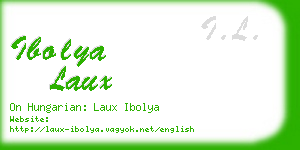 ibolya laux business card